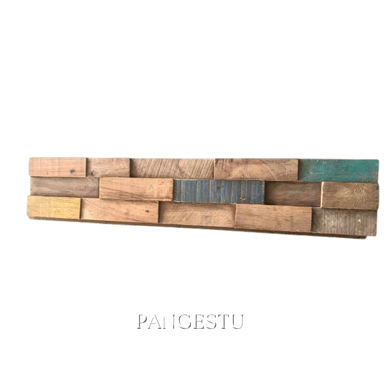 Natural color accent from reclaimed paint wood