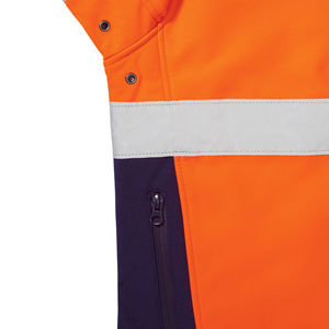 Hi Viz ชุดทำงานกันน้ำสำหรับผู้ชาย, เสื้อกันหนาวกันหนาวกันน้ำมองเห็นได้ชัดเจนเสื้อแจ็กเก็ตเซฟตี้พร้อมกรอบผ้านุ่มสะท้อนแสง - Product Image 6