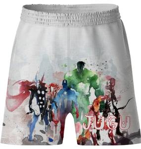 กางเกงขาสั้นผู้ชายแบบซับลิเมชันสีพื้นยืดหยุ่นแบบลำลองแห้งเร็วระบายอากาศได้ดีโลโก้ของคุณเอง - Product Image 1