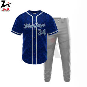 Ensembles d'uniformes et de maillots de baseball pour adultes de haute qualité imprimés noms d'équipe personnalisés 100% Polyester vêtements de sport respirants - Product Image 3