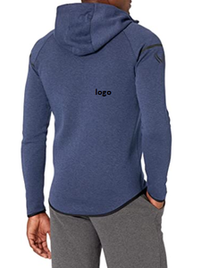 Sweat à capuche en molleton de métro pour hommes, Hoodie à fermeture éclair complète, 66% coton, 34% Polyester, modèle pas cher, en Stock, délavé à la Machine, importé, à la mode - Product Image 2