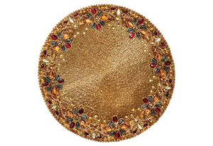 Alfombrillas de diseño con cuentas belagavi coloridas manteles individuales de mesa hechos a mano exclusivos manteles decorativos con cuentas belagavi - Product Image 3