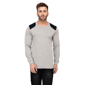 Camiseta de manga larga Unisex, prenda de vestir, de verano, lisa, 210gsm, 95% algodón, 5% Elastano, con cuello redondo, personalizada, venta al por mayor - Product Image 1