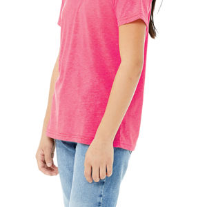 T-Shirt à manches courtes 50% Polyester 25% Airlume en coton peigné avec anneau 25% rayonne 40 simple 3.8 oz noir pour jeunes - Product Image 5