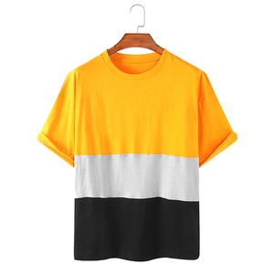 ODM 305 GSM 100% algodón liso manga corta de gran tamaño para hombre Camiseta gruesa Heavyweight Essentials camiseta personalizada en blanco para hombres - Product Image 1