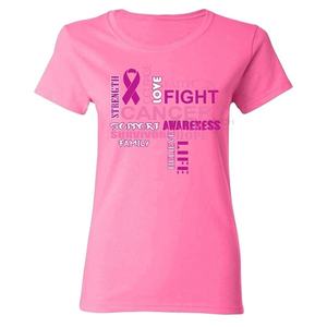 T-shirts de sensibilisation au cancer du sein, impression numérique unisexe, couleur et logo personnalisés, coupe classique, polyester/coton, service OEM - Product Image 6