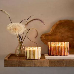 Portavelas Votivo de Cristal Shine, Difunde una Luz Cálida y Delicada que Rellena las Salas de Estar con una Atmósfera Nocturna Relajante y Confortable - Product Image 1