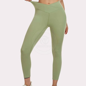 Leggings de compression pour femmes, taille mi-haute, séchage rapide, respirants, en Spandex/Polyester, pour l'entraînement, vêtements de sport sans couture - Product Image 1