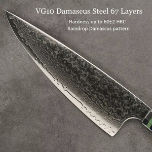 Vente en gros de commandes en vrac OEM nouveau couteau de chef en acier Damas couteaux de cuisine en acier japonais forgés à la main avec manche en résine - Product Image 4