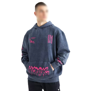 เสื้อฮู้ด100% ผ้าคอตตอนซักได้สำหรับผู้ชายน้ำหนักเบาทนทานสำหรับใส่กลางแจ้งในฤดูใบไม้ร่วง - Product Image 1
