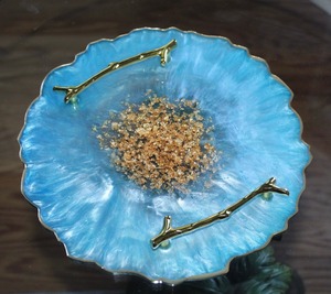 Aaliyan impex ถาดเสิร์ฟและโต๊ะเครื่องแป้งทำด้วยมือคุณภาพสูงสำหรับตกแต่งบ้านโต๊ะกาแฟและให้เป็นของขวัญ - Product Image 5