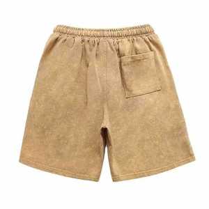 Pantalones Cortos Deportivos de Felpa Unisex Personalizados con Logotipo, Casuales, Lisos, 100% Algodón, Ecológicos, Estilo Vintage Desteñido al Sol - Product Image 4