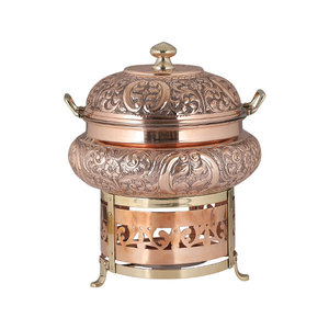 Luxurious Stainless Steel Food Warmer Chafing Dish Nickel Plated Finished Catering Service Equipment Hot Food <b>Server</b> Dish - Product Image 5