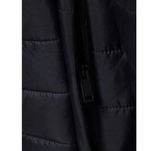 Veste matelassée en duvet de canard noir pour hommes manteau à capuche épais avec style de pardessus en tissu de toile de conception de bulle - Product Image 4