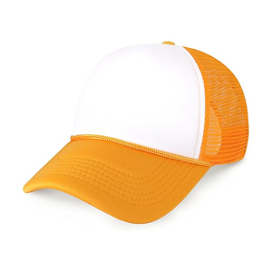 Casquette de camionneur à visière avant en mousse réglable, profil haut, structure rigide, panneau arrière en maille respirante, casquette avec logo personnalisé - Product Image 5