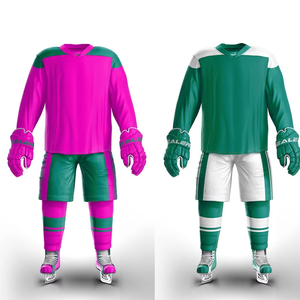 Tenues de hockey sur glace personnalisées de haute qualité pour équipes, service OEM, 100 % polyester, impression par sublimation, respirantes, antibactériennes - Product Image 6