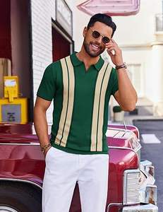 2025 vente en gros hommes polos motif à rayures élégant classique porter conception personnalisée polo t-shirts approvisionnement en vrac OEM - Product Image 4