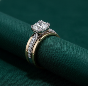 Aniva Jewels - Anillo de Compromiso y Matrimonio de Oro Amarillo de 14K con Diamante Cultivado en Laboratorio de 2CT, Corte Cojín, Moderno, Certificado por IGI, Regalo Clásico - Product Image 2