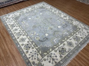 Tapis en laine carré Boho moderne Tapis Oushak d'excellente qualité Motif abstrait Tapis lavables Ensembles pour la prière à la maison Utilisation de pique-nique - Product Image 3