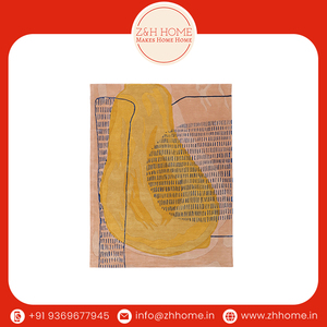 Best Selling High Large Modern Luxury Hand Tufted <b>Wool</b>/Viscose Rug <b>Yellow</b> Geometric PET Friendly Non-Slip Living Room Prayer - Product Image 6