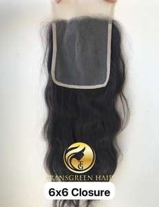 Cabello Malayo Mink 100% Natural Remy Virgen Sin Procesar, Extensiones de Cabello con Cierre 6x6 de 18'' Ondulado Natural, Cabello de un Solo Donante, Venta al por Mayor, Proveedor Indio - Product Image 3