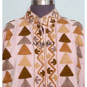 Chaqueta de Alta Calidad para Mujer, Estilo Boho Chic, Ecológica, de Secado Rápido, de Lujo, de Terciopelo, con Bordado Floral Suzani, Acolchada de Algodón Regular - Product Image 2