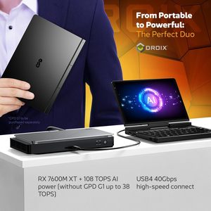 Túi 4 Mới Mini Máy Tính Xách Tay AMD Ryzen 7 7840hs <span class=keywords><strong>CPU</strong></span> Cho RTX 2070 GPU 16GB Lpddr5x RAM 1Tb Pcie Gen4 SSD 8.8 "OLED 2.5K 144Hz - Product Image 6