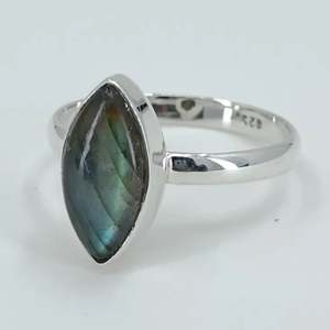 925 Sterling Silver Handmade Ring Labradorite Marquise Shape Boho November Birthstone Jewelry Perfect Gift for Her Birthday IGI - Product Image 6