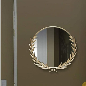 Miroirs muraux en rotin du Vietnam de forme irrégulière unique, artisanat encadré pour un design scandinave - Product Image 3