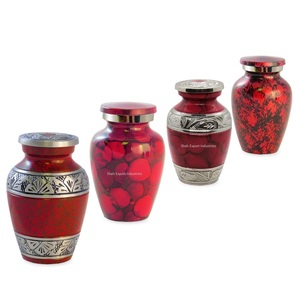 Mini urna de cremación conmemorativa de recuerdo de Color esmaltado, urnas funerarias de Metal decoradas para cenizas humanas, suministros funerarios, urnas - Product Image 5