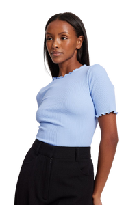 Top corto torcido de alta calidad, Tops con volantes - Product Image 3