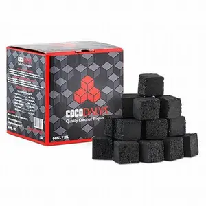 Carvão ativador Shisha para decoração de bambu, grelha de coco e carvão para churrasco, carvão para agricultura, carvão da sorte