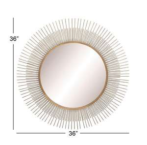 กระจกโลหะติดผนังสำหรับตกแต่งบ้านห้องนอนห้องนั่งเล่นห้องน้ำขนาด36 "x 2" X 36 "ทันสมัย - Product Image 4