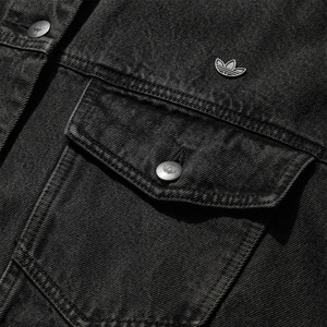 Veste en jean vintage de qualité supérieure, écologique, pour homme, avec logo sur le devant, coutures durables, mode hiver, 100% biologique - Product Image 4