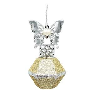 Haute qualité populaire noël nouvel an décoration suspendue Transparent rouge or impression acrylique 3D bouteille de parfum ornement - Product Image 6