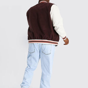 Haute Qualité Patchwork Hommes Vestes Veste pour Hommes Broderie Personnalisée Varsity Baseball Veste Collège Style Vintage Hiver Chaud - Product Image 4