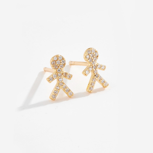 Boucles d'oreilles en or massif 18 carats pour femmes diamant de laboratoire Robot bijoux de mariage fermeture de cadeau d'anniversaire boucles d'oreilles à pousser - Product Image 2