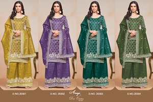 ชุดปักลายชาวซาลวาร์คาเมซแบบดั้งเดิมสำหรับจัดงานแต่งงาน - Product Image 5