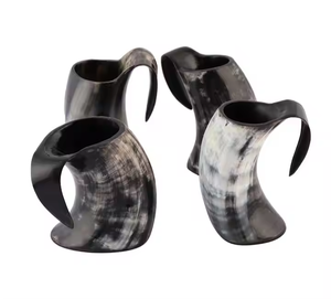 Lujosa taza de cuerno de búfalo 100% Jarra a prueba de fugas Diseño personalizable con logotipo a granel Precio por Crescent Crafts - Product Image 3