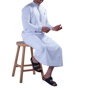 2024 dernière Collection hommes élégant grande taille traditionnel arabe Jubba Thobes vente chaude Polyester à la main respirant musulman - Product Image 3