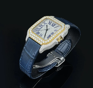 Montre analogique de luxe sportive automatique mécanique en acier inoxydable d'occasion, résistante à l'eau, avec bracelet en cuir, neuve. - Product Image 1