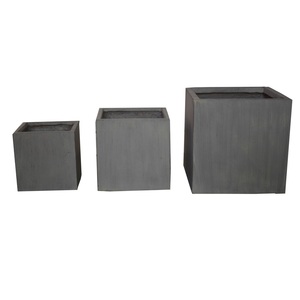 Set di 3 Grandi Vasi per Piante Thames Smaltati, Ecologici e Resistenti ai Raggi UV per Giardinaggio Interno, Alta Qualità con Caratteristiche di Drenaggio - Product Image 1