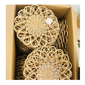 Natural Woven Rattan Plate And Rattan <b>Placemat</b> For Dining Table Use Food Serving And Beautiful Interior Decoration - Product Image 2