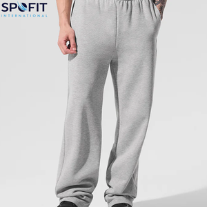 Men's High Quality 100% Polyester/Cotton Jogging Sweatpants Casual Sport Style Straight <b>Leg</b> Mid Waist Eco-Friendly Breathable - Product Image 5