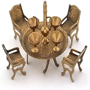 ชุดของขวัญตกแต่งบ้านงานฝีมือทองเหลืองสไตล์อินเดียโบราณหรูหราสไตล์วินเทจสำหรับตกแต่งบ้านที่สร้างสรรค์แปลกใหม่ - Product Image 2