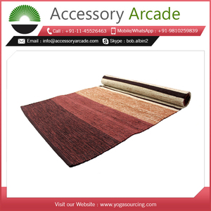 Alfombra de Yoga de rayas de algodón de alta calidad Producto del proveedor indio - Product Image 2