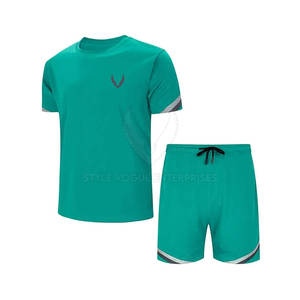 ชุดกีฬาผ้าคอตตอนสำหรับผู้ชายกางเกงขาสั้นยาวถึงเข่าระบายอากาศได้สำหรับใส่วิ่งฤดูร้อนโลโก้ได้ตามต้องการ - Product Image 1