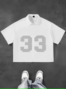 Nueva moda 2025, camisetas de cuello redondo de lona ecológica transpirable con estampado Digital sólido de malla de manga Regular para hombre, venta al por mayor, baratas - Product Image 2