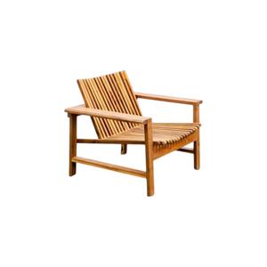 CHAISE PATIO BOIS DE TECK AVEC LAME - Product Image 1