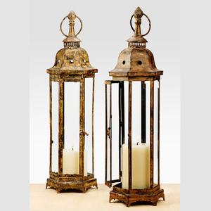 Lanterne en métal antique avec porte-bougie classique Nouvelle arrivée Style européen Lanterne de jardin décorative antique pour Noël - Product Image 3